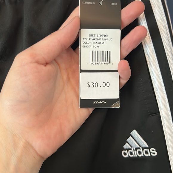 NWT adidas black/white athletic pants jogger style - Picture 4 of 4
